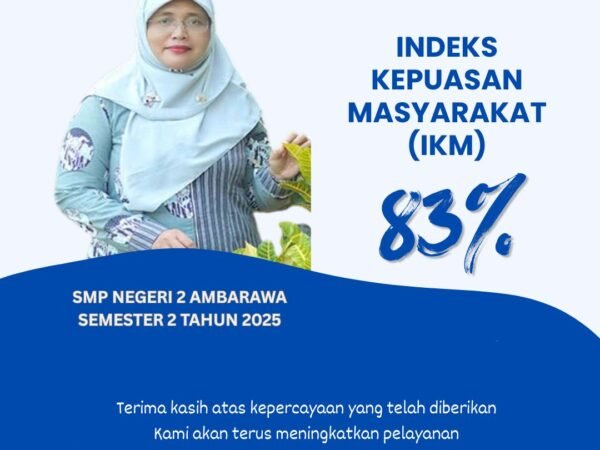 Capai Angka 83 Persen, SMP Negeri 2 Ambarawa Raih Indeks Kepuasan Masyarakat Kategori Baik pada Semester 2 Tahun 2025
